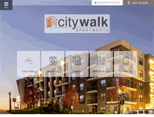Tablet Screenshot of citywalkapartments.com